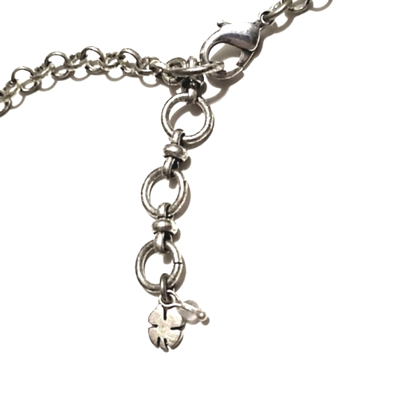 LUCKY BRAND SILVER-TONE HAMMERED DISC 32" NECKLACE - Picture 4 of 8